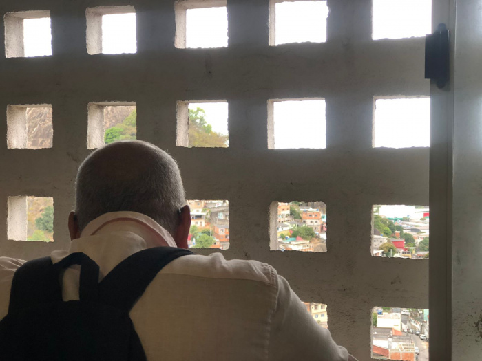 Visita ao equipamento no morro São Benedito