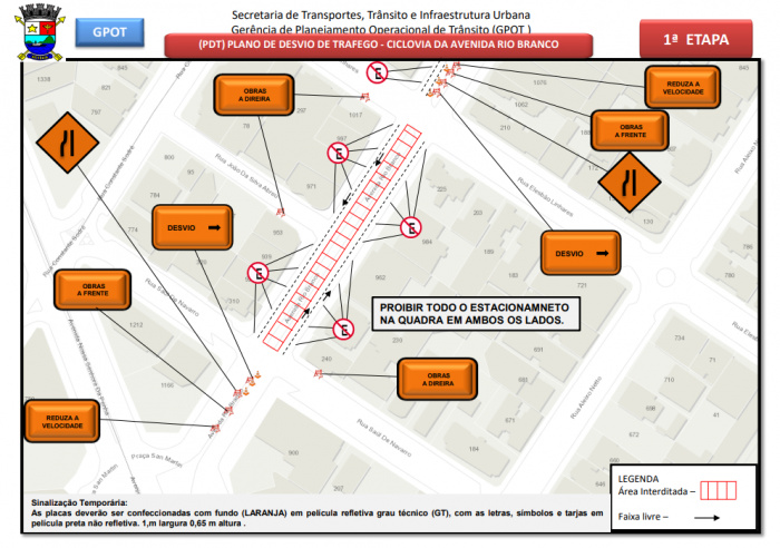 Plano de desvio de tráfego