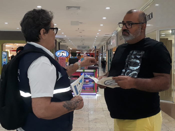 Ação educativa no Dia da Vigilância Sanitária