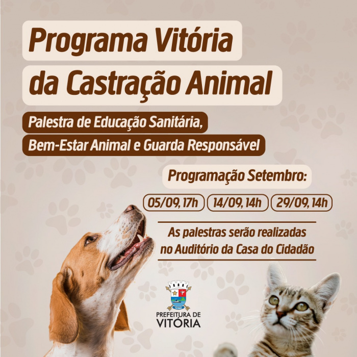 Palestras programa Vitória da Castração Animal