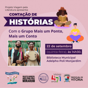 Biblioteca promove contação de histórias na próxima quinta-feira (22)