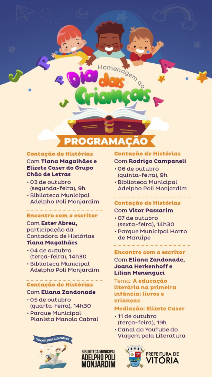 Biblioteca Municipal tem programação especial para o Dia das Crianças