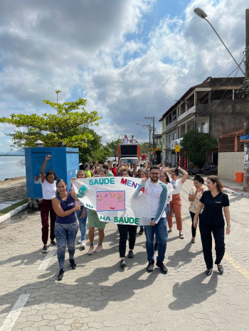 Caminhada pela Saúde Mental na orla de Santo Antônio