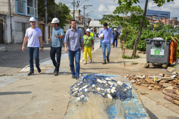 Visita às obras na orla de São Pedro