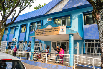 Fachada da UBS (Unidade Básica de Saúde da Família) Otaviano Rodrigues de Carvalho em Jardim da Penha