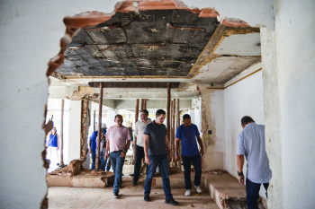 Visita às obras no Mercado Capixaba no Centro de Vitória