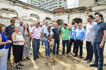 Visita às obras no Mercado Capixaba no Centro de Vitória