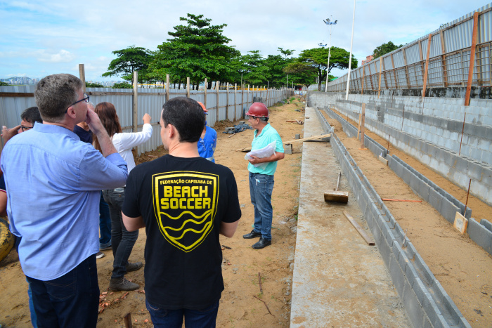 Visita Técnica arquibancada campo Beach Soccer Jardim Camburí