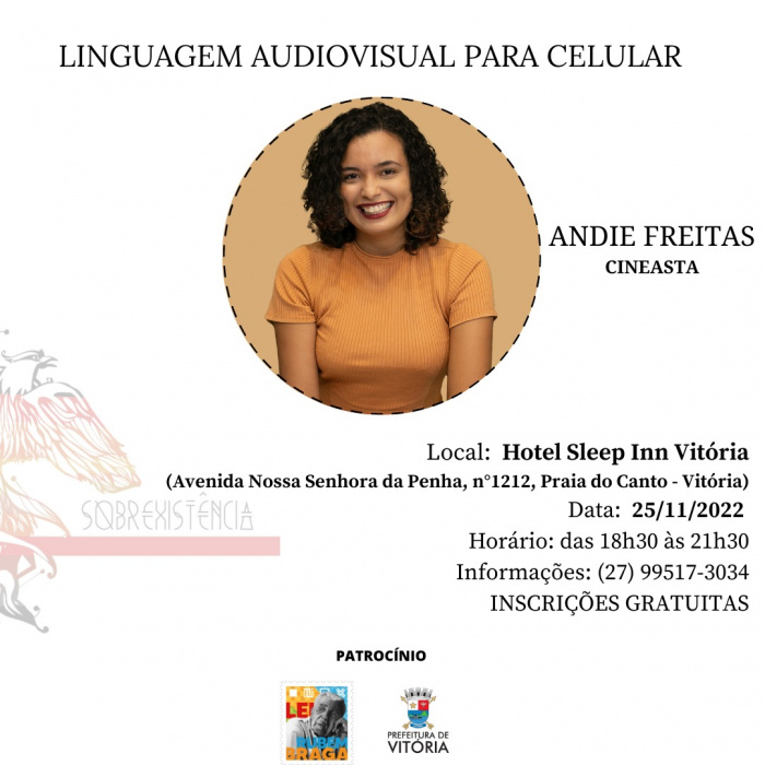 Oficina gratuita acontece na próxima sexta-feira (25) às 18h30.