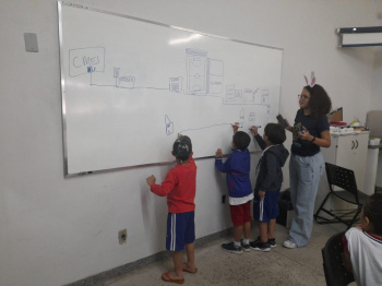 Crianças do Cmei Maria Goretti Coutinho Cosme visitam o Ifes
