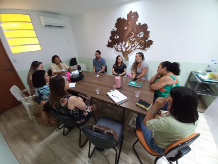 Visita realizada por equipe da Semas ao Instituto Beneficente Praia do Canto.