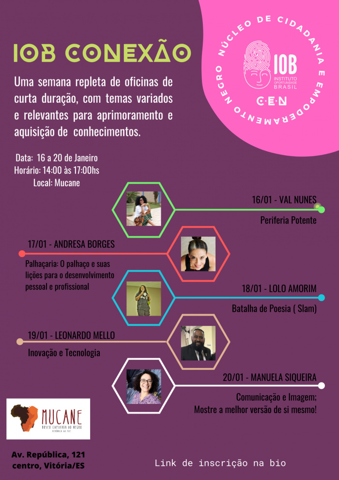 IOB conexão acontece a partir da próxima segunda-feira (16)