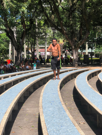 Geraldo Pereira, conhecido como Gege, esteve na plateia apreiando as apresentações.