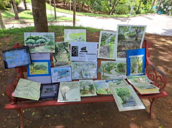 Parque Manolo Cabral recebe exposição em desenhos sobre paisagens de Vitória