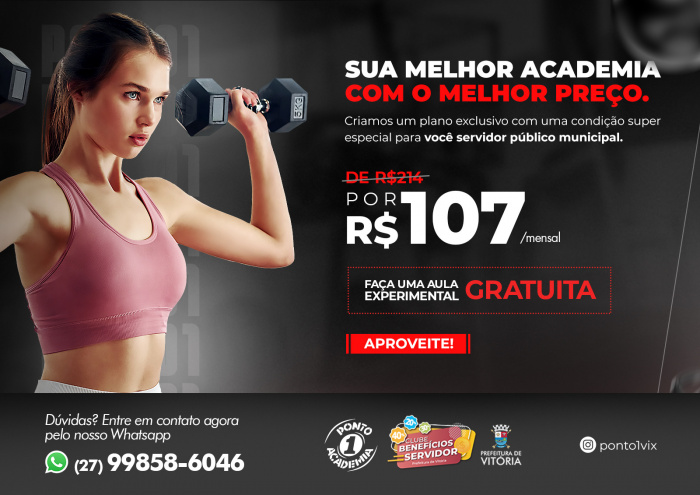 Prefeitura de Vitória e a academia Ponto 1 firmam plano especial para servidores públicos