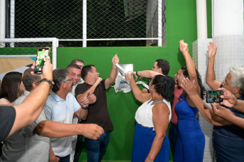 Entrega das obras da quadra poliesportiva do bairro Boa Vista