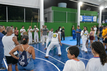Entrega das obras da quadra poliesportiva do bairro Boa Vista