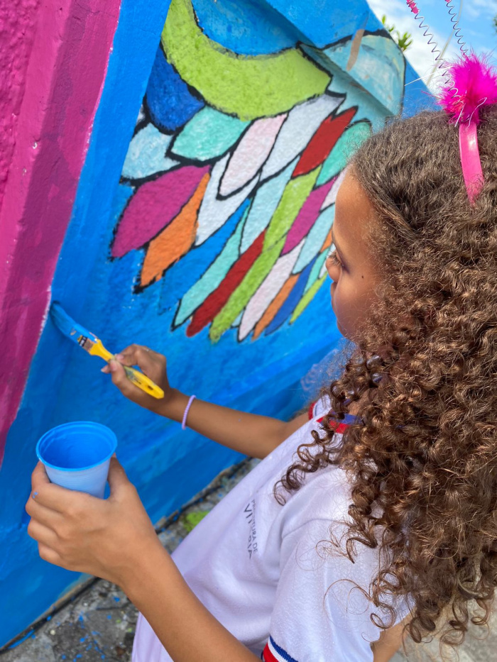 Entrega de intervenção Artística no muro do Instituto Brasileiro do Café (IBC) em Jardim da Penha