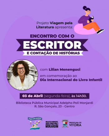 Encontro com o Escritor celebra Dia Internacional do Livro Infantil