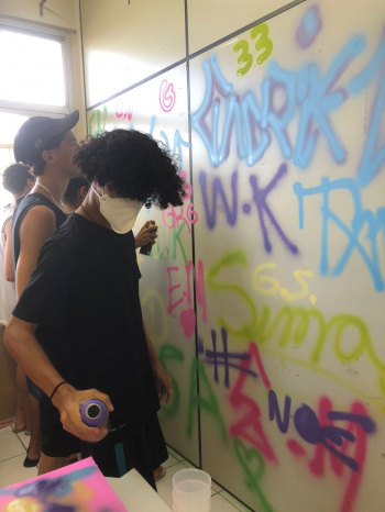 Oficina de grafite no Projovem