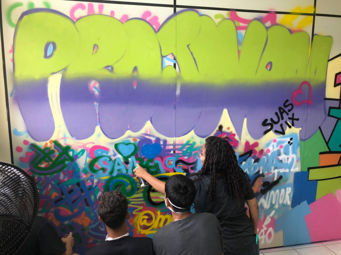 Curso de grafite no Projovem Continental