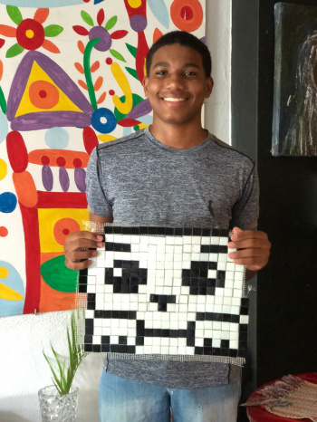 Curso de mosaico para adolescentes do Projovem