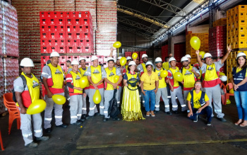 Maio Amarelo na fábrica de cervejas Itaipava