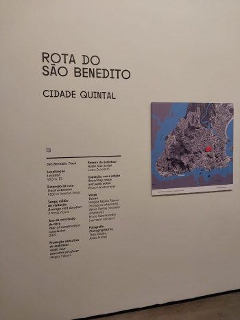 Rota de São Benedito em exposição na galeria do Instituto Tomie Ohtake, em São Paulo