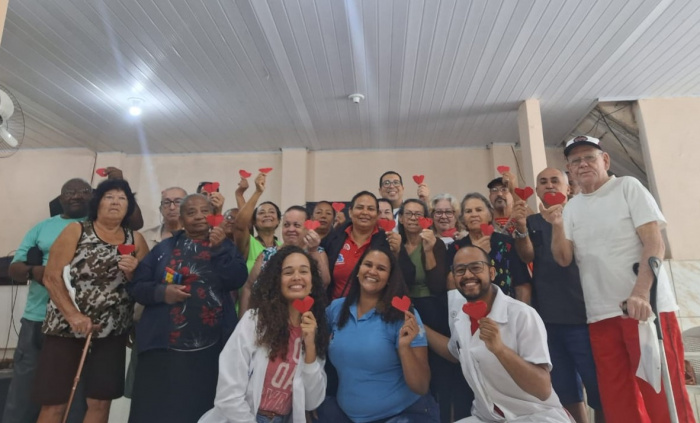 Ação de orientação sobre diabetes e hipertensão na UBS Grande Vitória