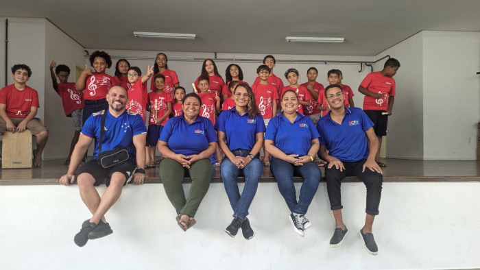 Musicalização com crianças do Cras Sólon Borges