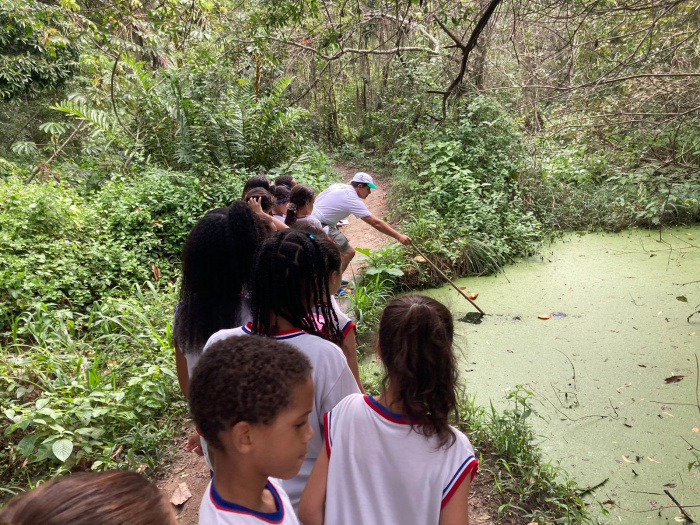 Parque Mulembá: estudantes fazem trilha e aprendem sobre Mata Atlântica