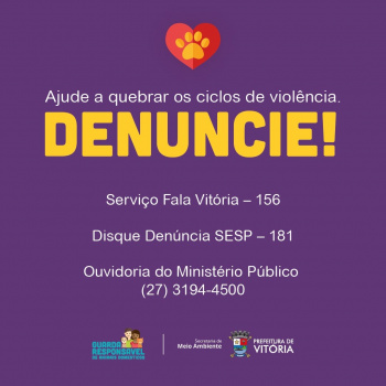 Campanha sobre maus-tratos de animais e violência contra mulheres