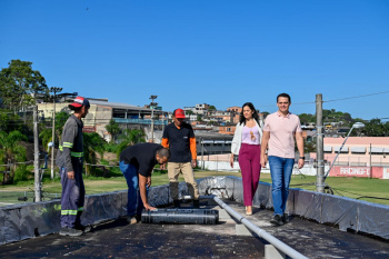Prefeito e secretária da Educação visitam reforma do CMEI Padre Geovane