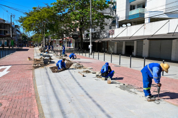 Visita técnica às obras da Rua da Lama