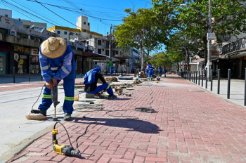 Visita técnica às obras da Rua da Lama