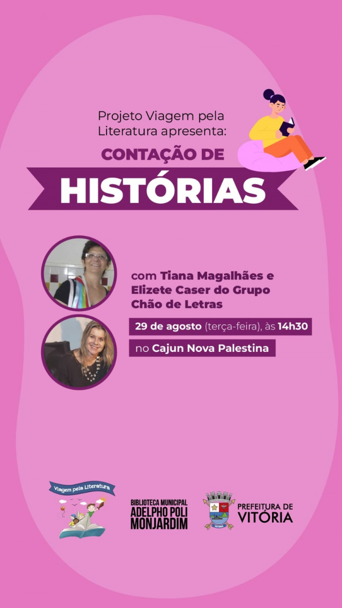 O encontro, que acontece a partir das 14h30, integra as ações do projeto "Viagem Pela Literatura