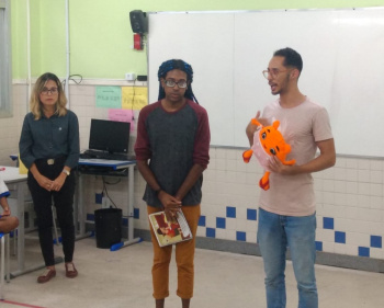 Profissionais de Saúde vão até a Emef Edna Mattos para falar de prevenção à violência