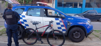 Bicicleta recuperada pela Guarda de Vitória em Jardim da Penha