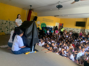 Alunos da educação infantil aprendem sobre a importância do manguezal