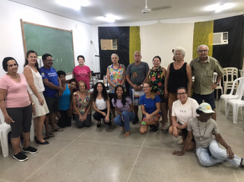 Ação de educação alimentar que aconteceu em Maria Ortiz.