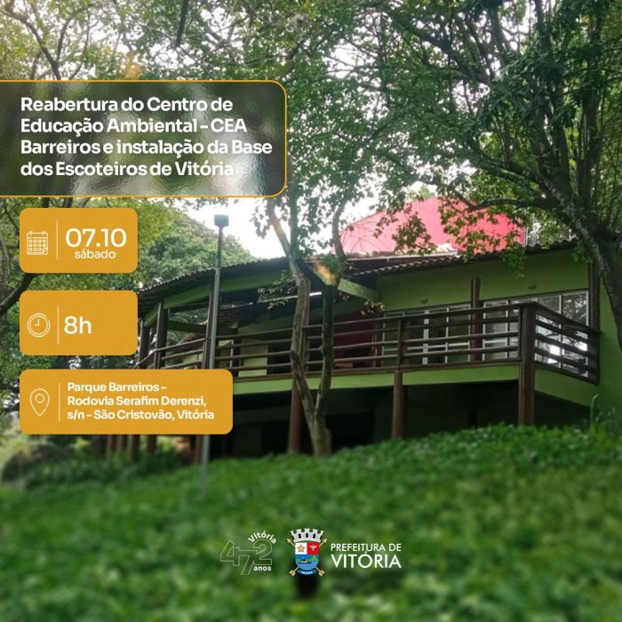 Parque Barreiros terá sede de escoteiros e ações do Centro de Educação Ambiental