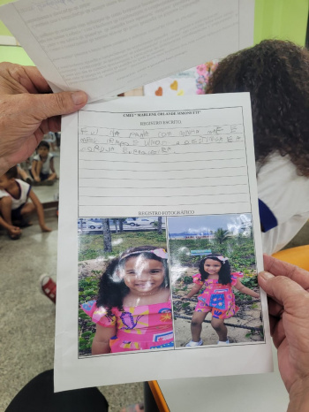 Alunos de Cmei apresentam o que aprenderam sobre ecossistema de restinga