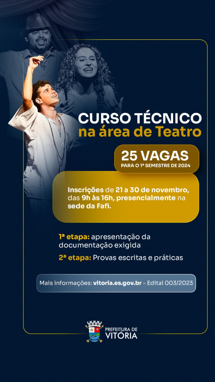As inscrições deverão ser realizadas presencialmente, na secretaria da Fafi, no Centro Histórico.
