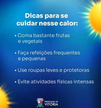 Dicas para enfrentar o calor