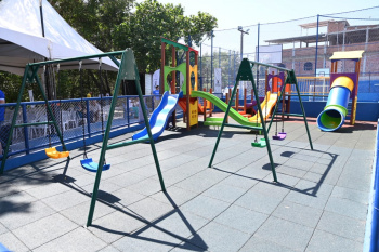 Novo Parque Kids conta com brinquedos novos e seguros.