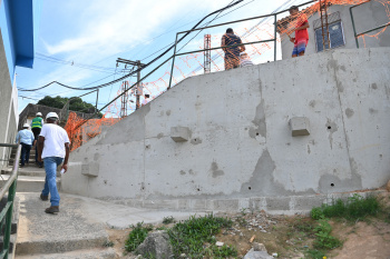 Visita as Obras dos Muros de Contenção no Forte São João
