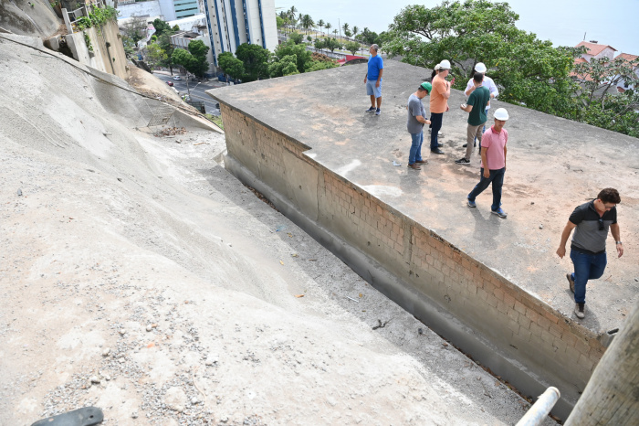 Visita as Obras dos Muros de Contenção no Forte São João