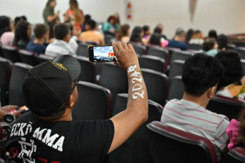 Homenagem aos alunos que foram aprovados no IFES