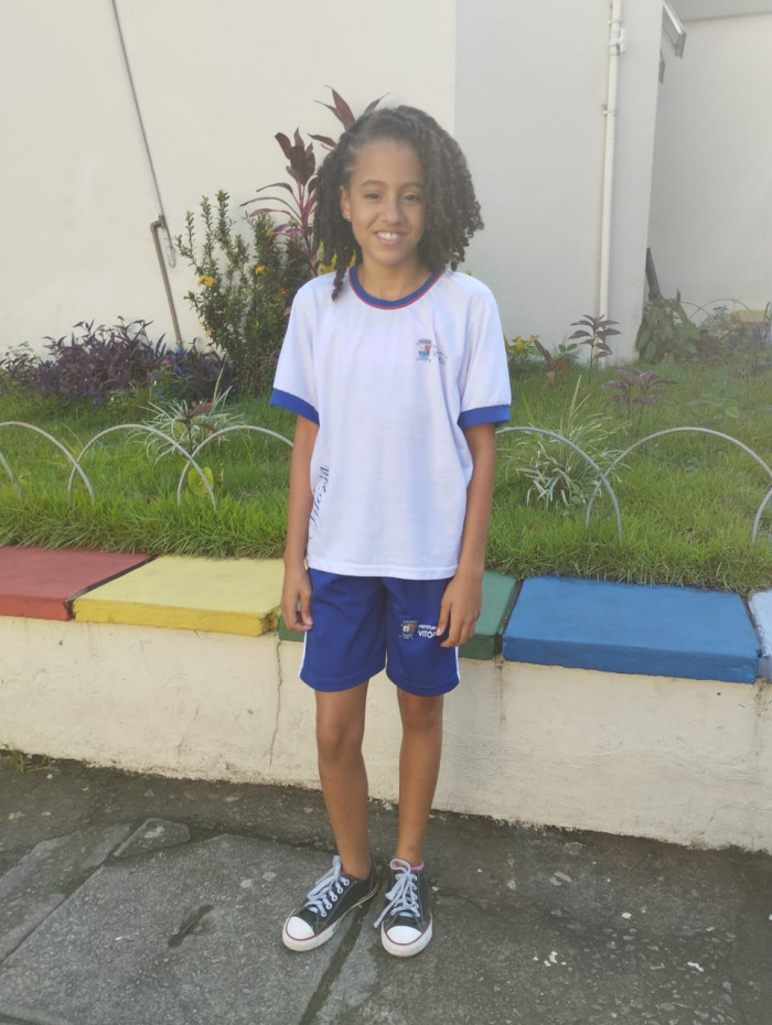 Alice Carvalho, uma das ganhadoras do concurso de redação da Marca Ambiental pela Emef Heloísa Abreu