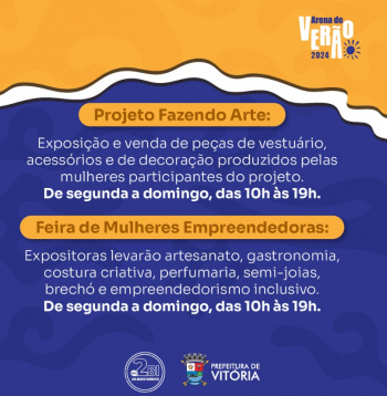 Feira de Mulheres Empreendedoras na Arena de Verão 2024